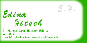 edina hitsch business card